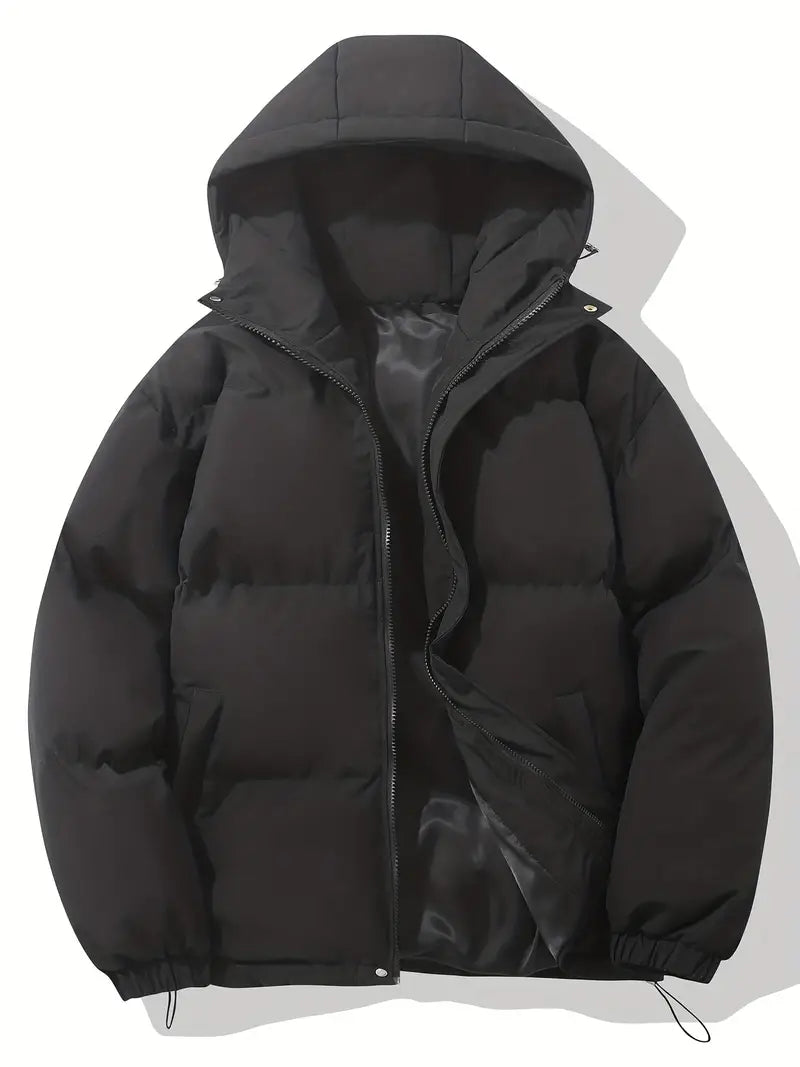 Emerson - Klassieke warme jas met capuchon-Zomer Jassen-Calora-Zwarte-M-Calora