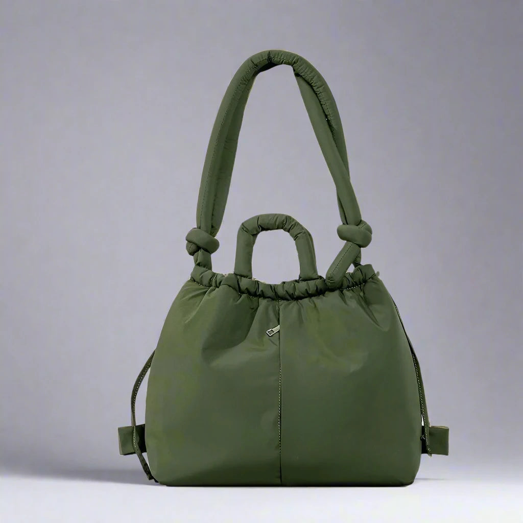 Emilia | Unieke Puffer Handtas-Handtassen-Calora-Leger Groen-Calora