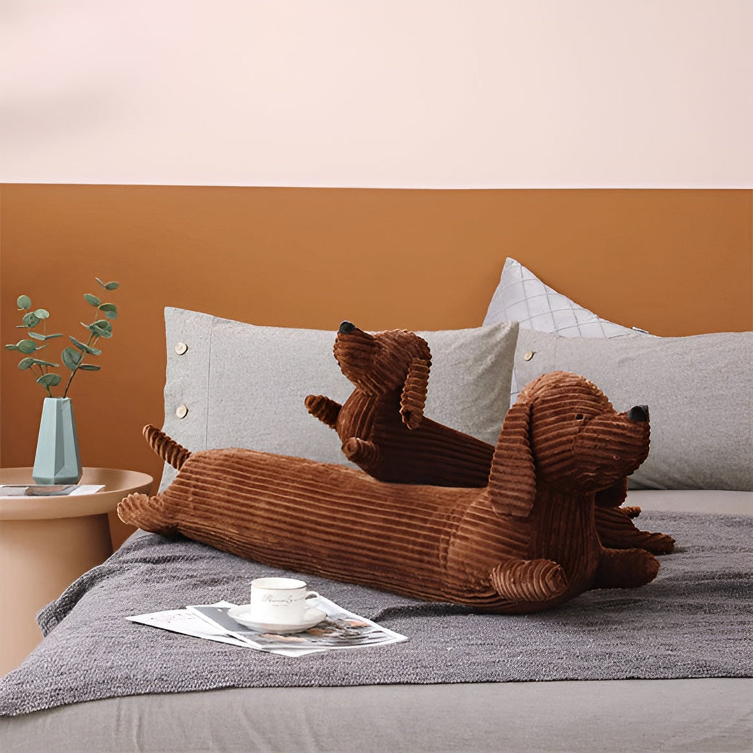 CALORA_ Ergonomisch Teckel Pluche Kussen voor Optimaal Comfort