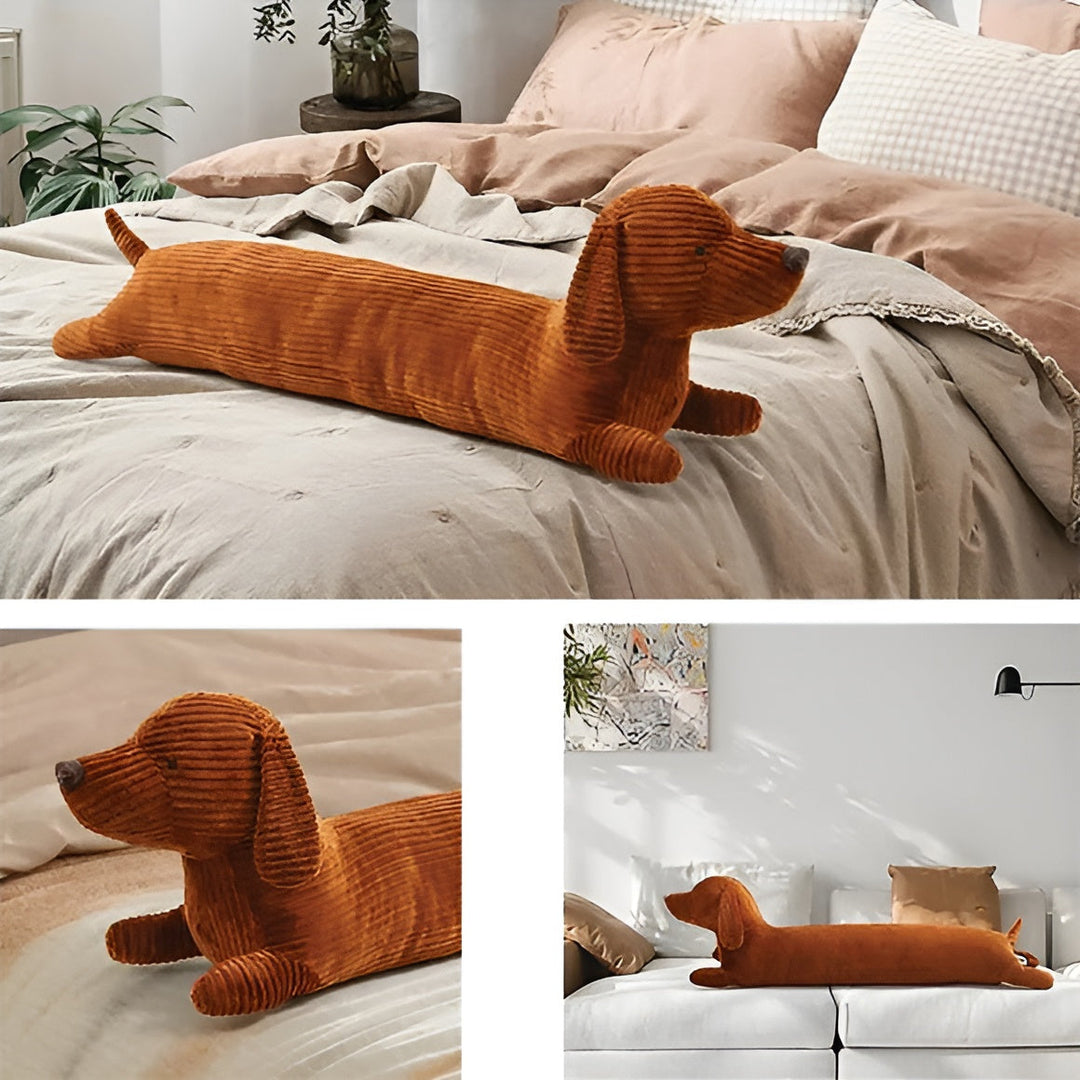 CALORA_ Ergonomisch Teckel Pluche Kussen voor Optimaal Comfort