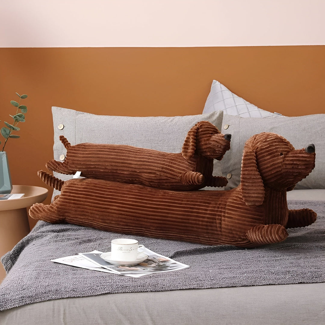 CALORA_ Ergonomisch Teckel Pluche Kussen voor Optimaal Comfort