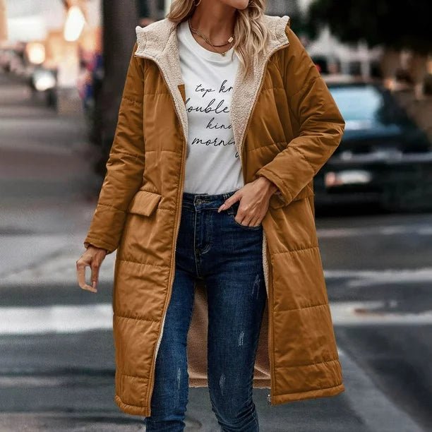 Estana | Warme Omkeerbare Winterjas-Zomer Jassen-Calora-Bruin-S-Calora