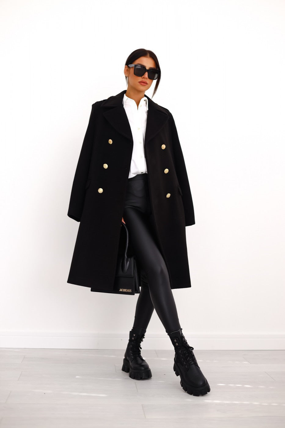 Estelle | Dames winterjas met lange mouwen - revers en knopen-Zomer Jassen-Calora-Bruin-S-Calora