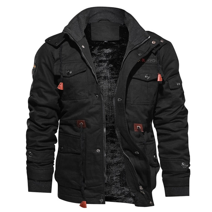 Evander | Commanders Winterjas met Capuchon-Zomer Jassen-Calora-Zwart-S-Calora