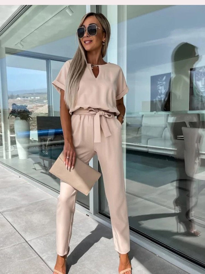 Evandra | Chique Jumpsuit losvallend-Jumpsuits-Calora-Kaki-S-Calora