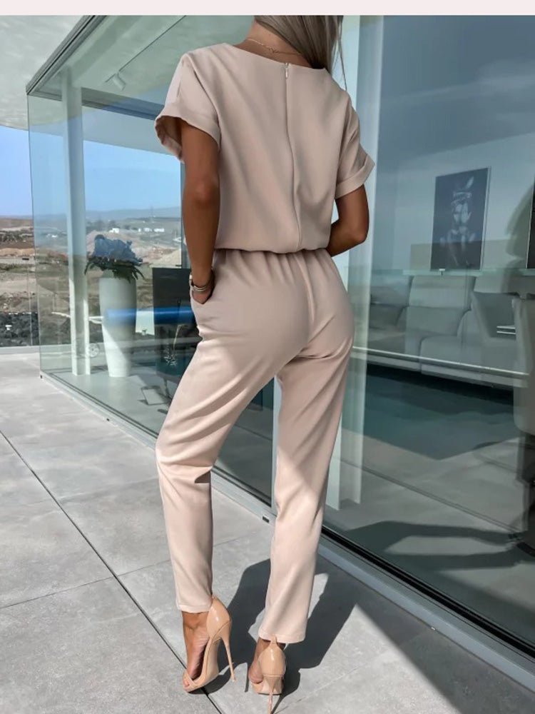 Evandra | Chique Jumpsuit losvallend-Jumpsuits-Calora-Rozenrood-S-Calora