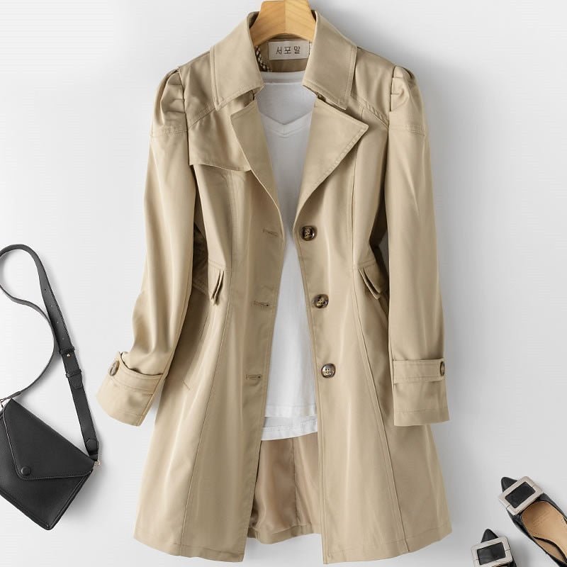 Everlyn | Stijlvolle Regenjas-Zomer Jassen-Calora-Khaki-XS-Calora
