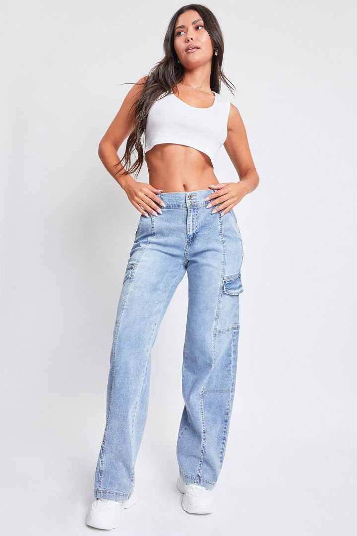 Faelyn | Rechte Cargo-Jeans met hoge taille-Pantalons-Calora-S-Calora