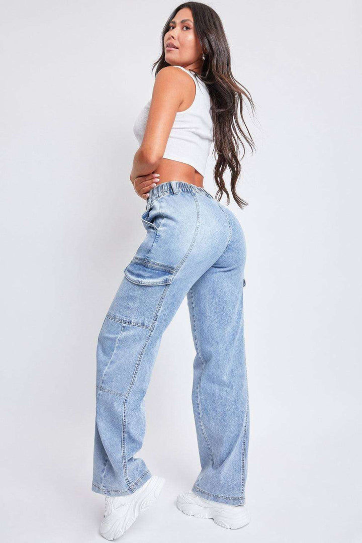 Faelyn | Rechte Cargo-Jeans met hoge taille-Pantalons-Calora-S-Calora