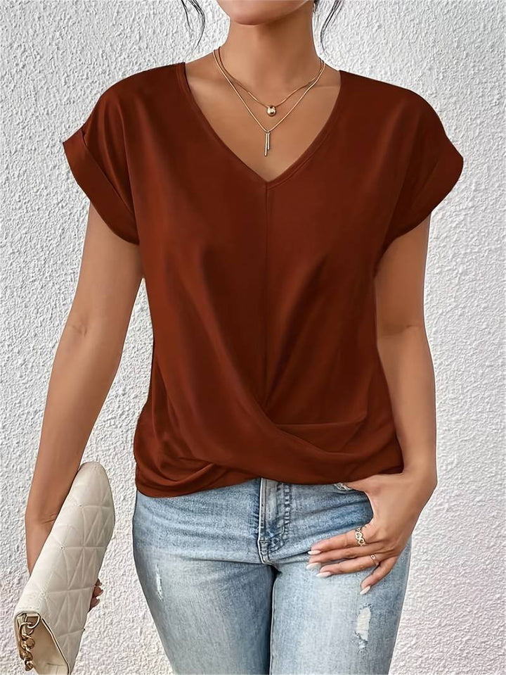 Fay | Casual Short-Sleeved T-Shirt-T-shirts-Calora-Rood-S-Calora