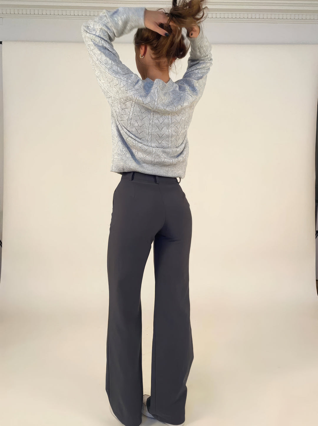 Fayana | Stijlvolle Pantalon met hoge Taille-Pantalons-Calora-Zwart-S-Calora