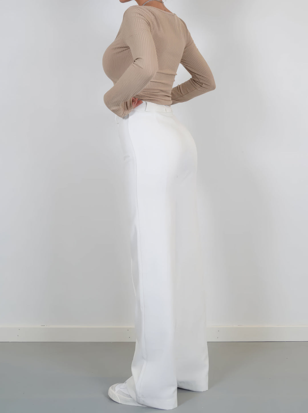 Fayana | Stijlvolle Pantalon met hoge Taille-Pantalons-Calora-Zwart-S-Calora