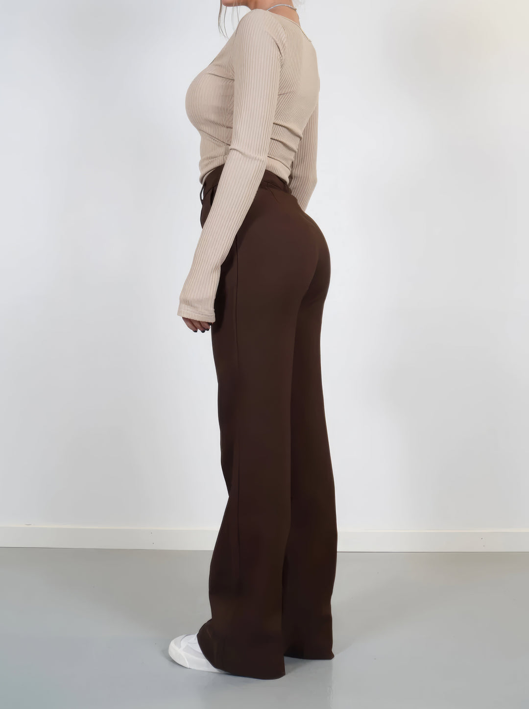 Fayana | Stijlvolle Pantalon met hoge Taille-Pantalons-Calora-Zwart-S-Calora