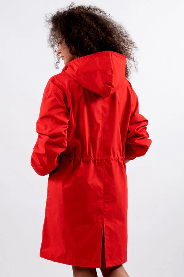 Felar | Halflange, losse regenjas voor dames-Zomer Jassen-Calora-Wit-S-Calora