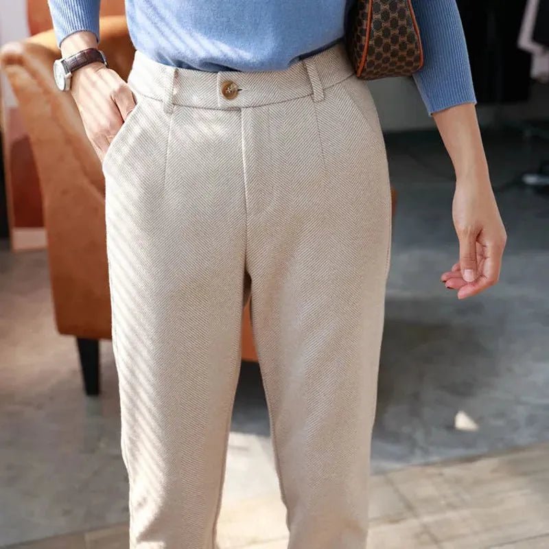 Fiorella | Klassieke Wollen Dames Pantalon-Pantalons-Calora-Zwart-S-Calora
