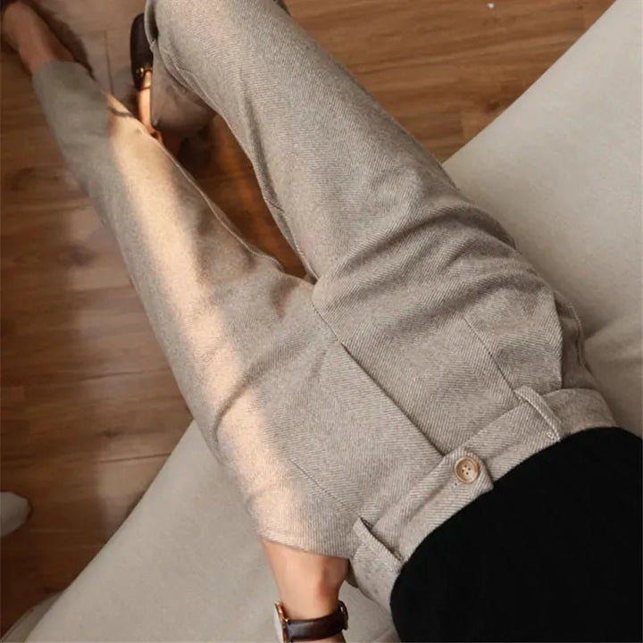 Fiorella | Klassieke Wollen Dames Pantalon-Pantalons-Calora-Zwart-S-Calora