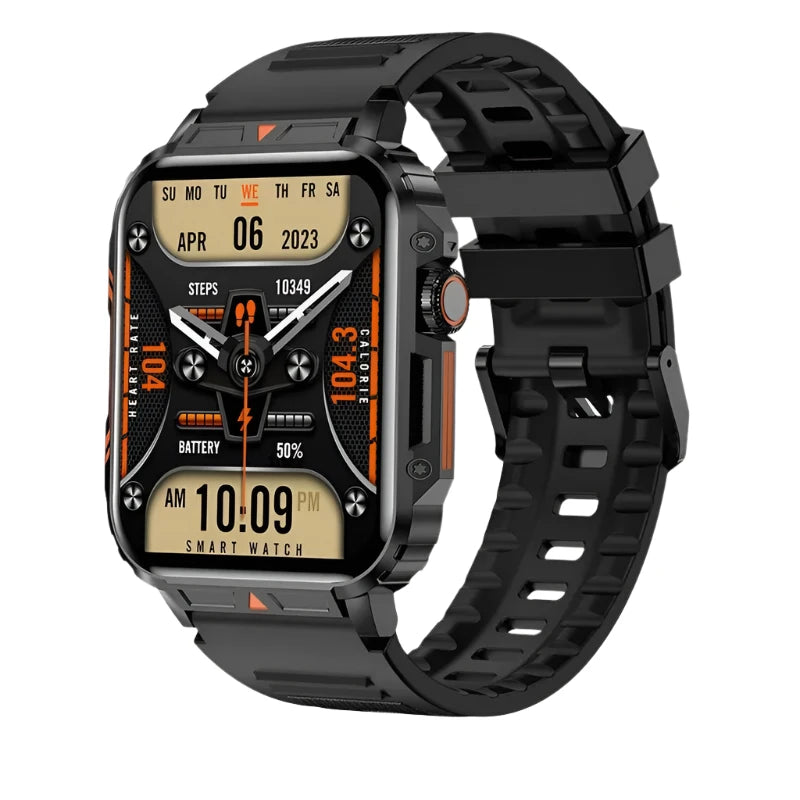 FitWave | Smartwatch met 1.95 Inch Scherm en Gezondheidsmonitoring-Elektronica/Gadgets-Calora-Zwart-Calora