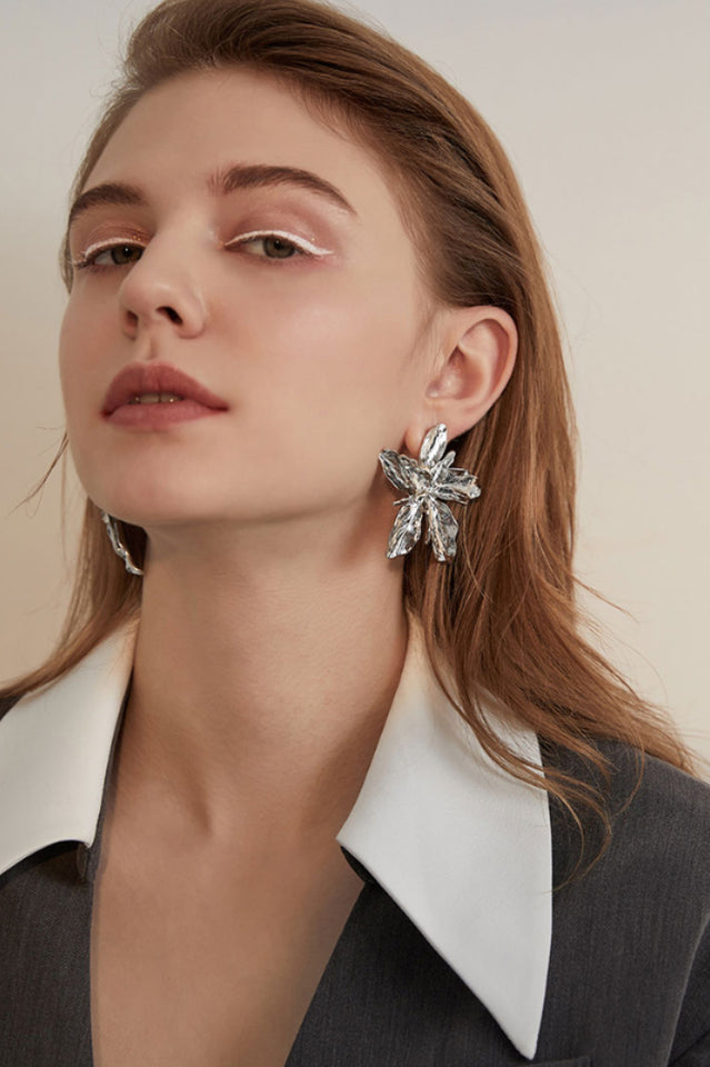 Flora | Grote Bloem Dangle Oorbellen-Armbanden-Calora-Goud-Calora