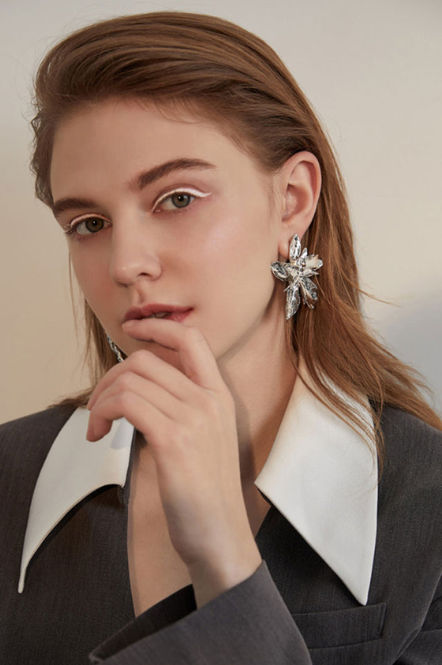 Flora | Grote Bloem Dangle Oorbellen-Armbanden-Calora-Goud-Calora