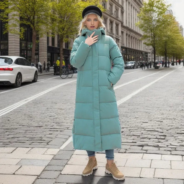 Floria | Lange Dames parka jas-Zomer Jassen-Calora-Groen-M-Calora