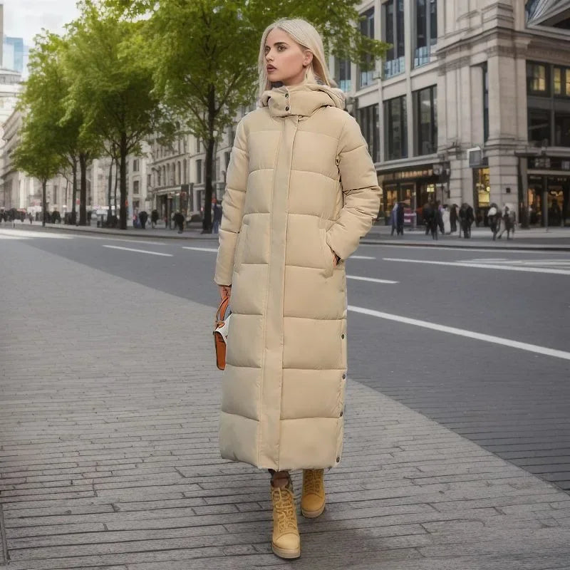 Floria | Lange Dames parka jas-Zomer Jassen-Calora-Khaki-M-Calora