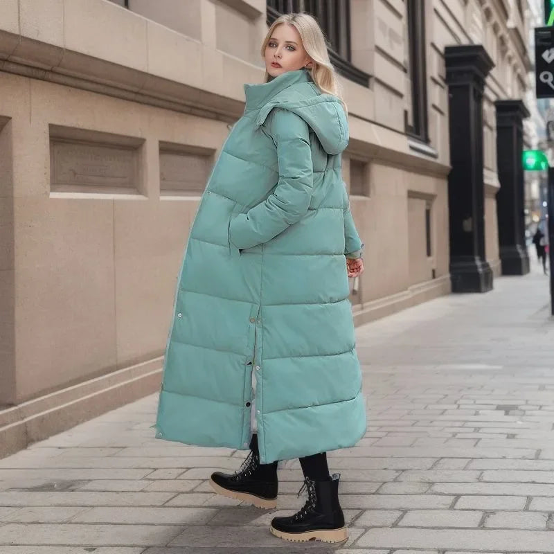 Floria | Lange Dames parka jas-Zomer Jassen-Calora-Zwart-S-Calora