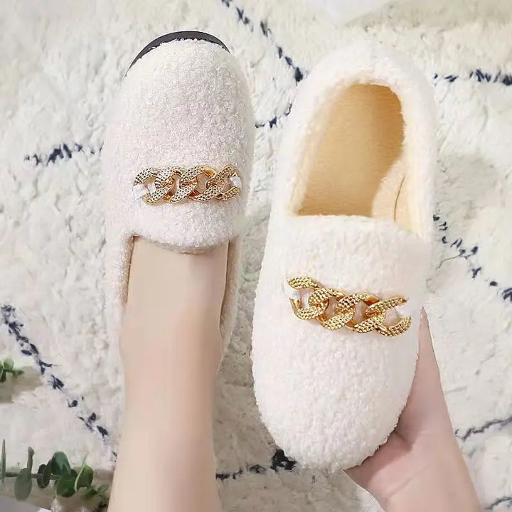 Fluff Chique | Dames Warme Pluche Pantoffels-Slippers-Calora-Beige-36-Calora