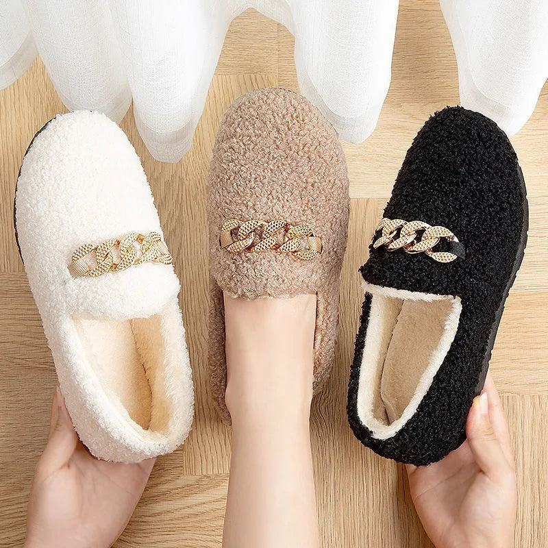 Fluff Chique | Dames Warme Pluche Pantoffels-Slippers-Calora-Khaki-36-Calora