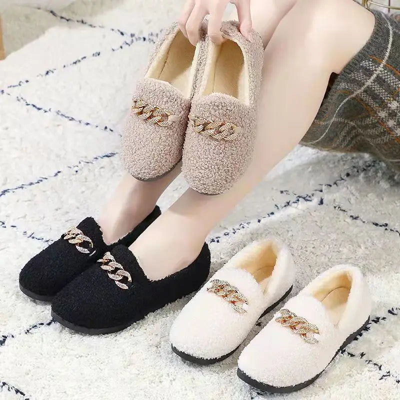 Fluff Chique | Dames Warme Pluche Pantoffels-Slippers-Calora-Khaki-36-Calora
