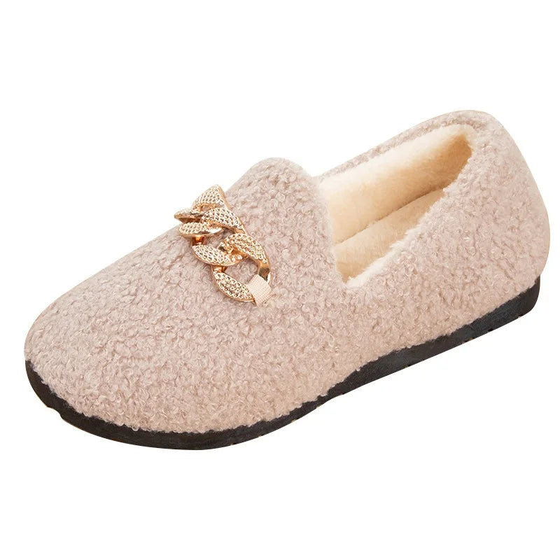 Fluff Chique | Dames Warme Pluche Pantoffels-Slippers-Calora-Khaki-36-Calora