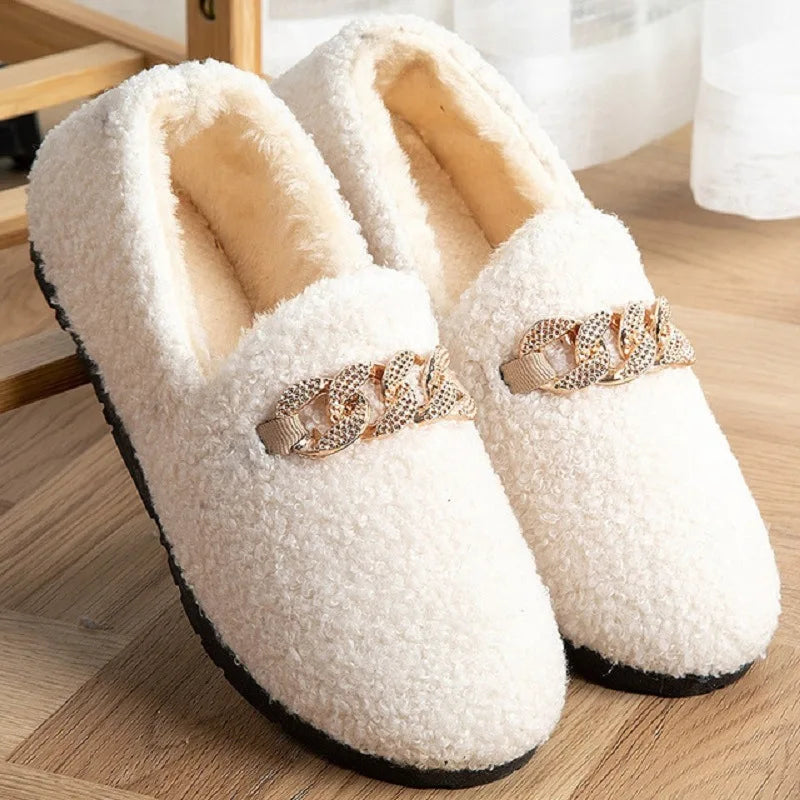 Fluff Chique | Dames Warme Pluche Pantoffels-Slippers-Calora-Khaki-36-Calora