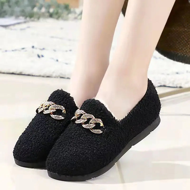 Fluff Chique | Dames Warme Pluche Pantoffels-Slippers-Calora-Zwart-36-Calora