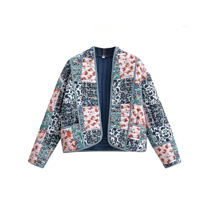 Freya | Kleurrijk Vintage Lente Vest-Blazers & Vesten-Calora-Blauw-S-Calora