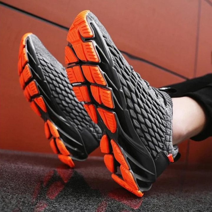 Fury | Ademende Sneakers met moderne topzool-Sneakers-Calora-Grijs-38-Calora