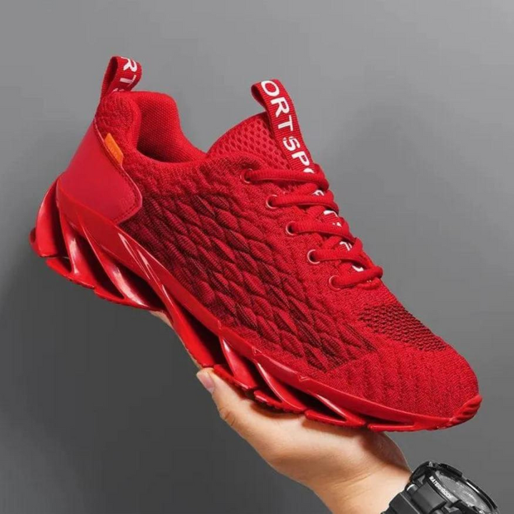 Fury | Ademende Sneakers met moderne topzool-Sneakers-Calora-Rood-38-Calora