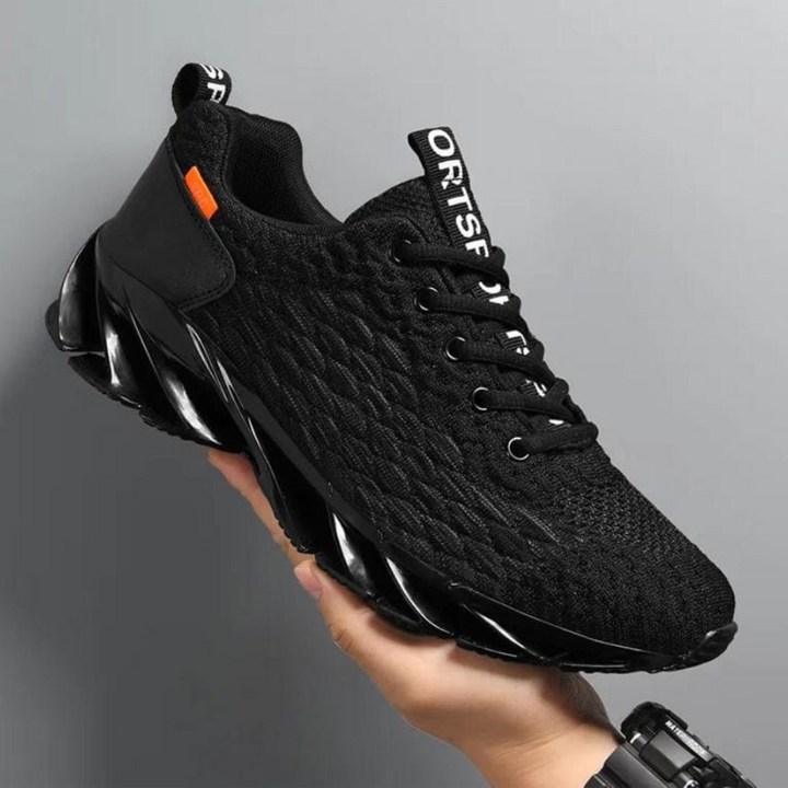Fury | Ademende Sneakers met moderne topzool-Sneakers-Calora-Zwart-38-Calora
