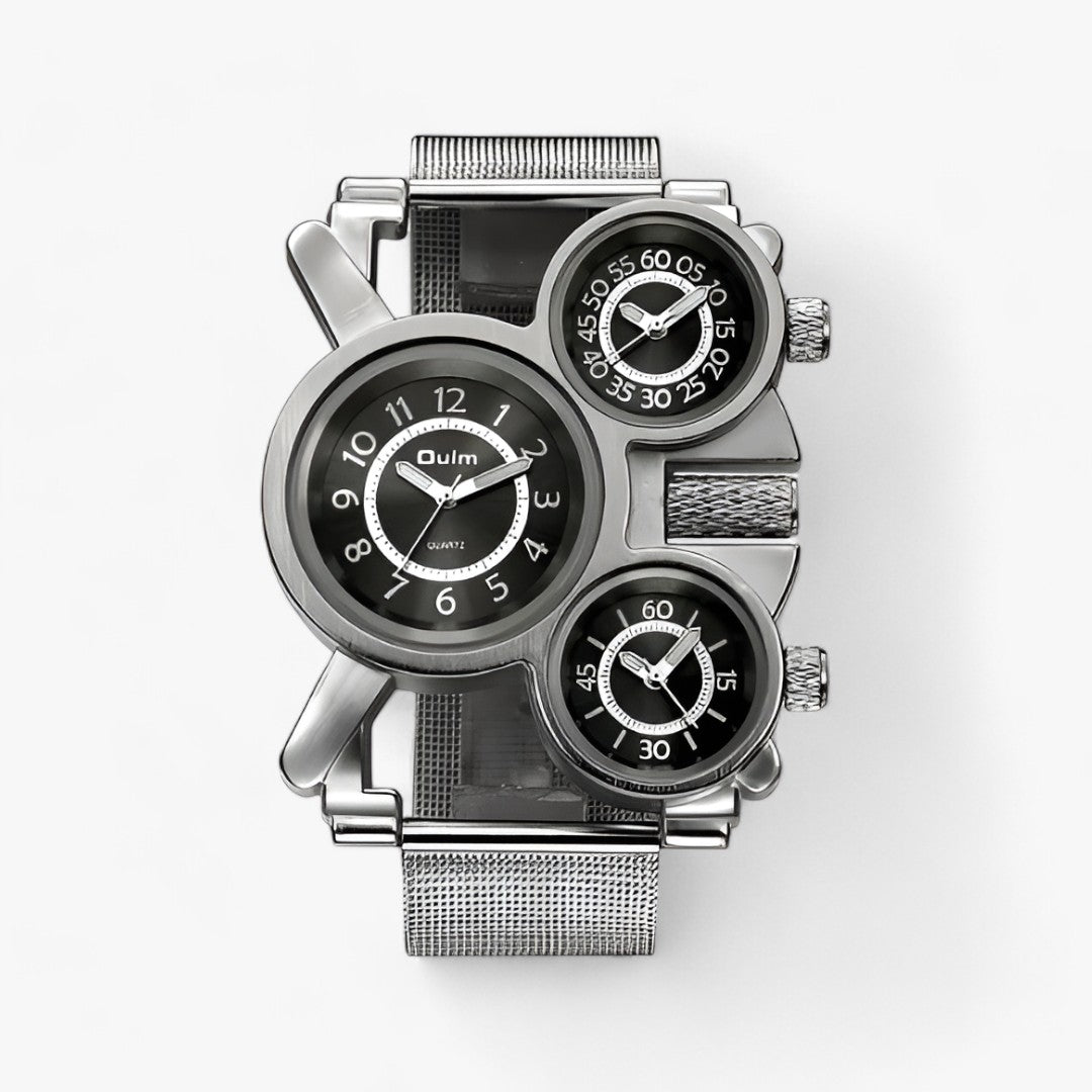 Futuristisch Modern Horloge met Quartz technologie-Horloges-Calora-Zwart-Calora
