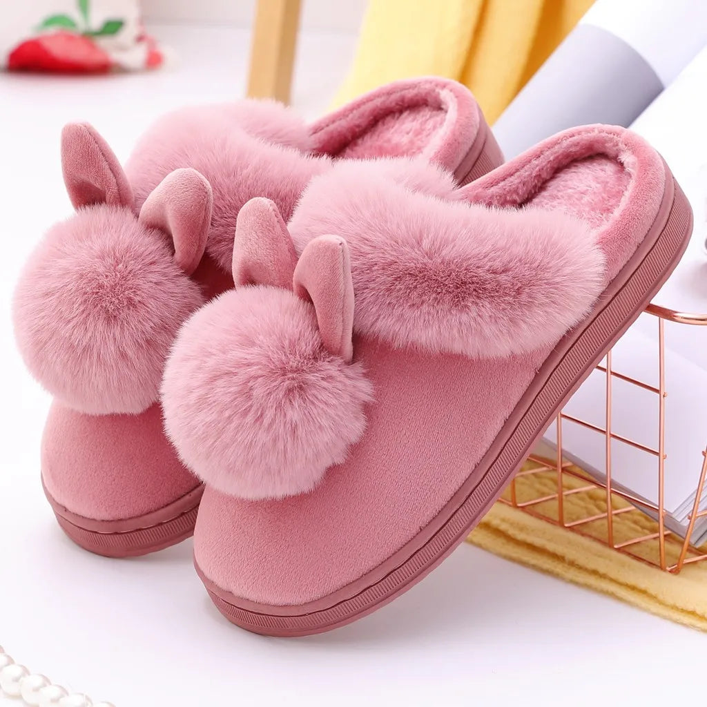 Fuzzy Bunnies | Winter Warme thuis Pantoffels-Slippers-Calora-Rood-36-37-Calora