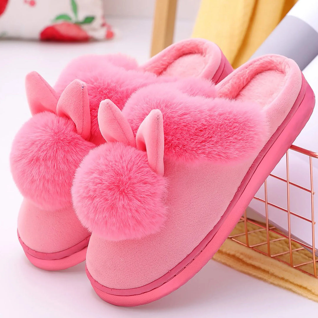 Fuzzy Bunnies | Winter Warme thuis Pantoffels-Slippers-Calora-Roze-36-37-Calora