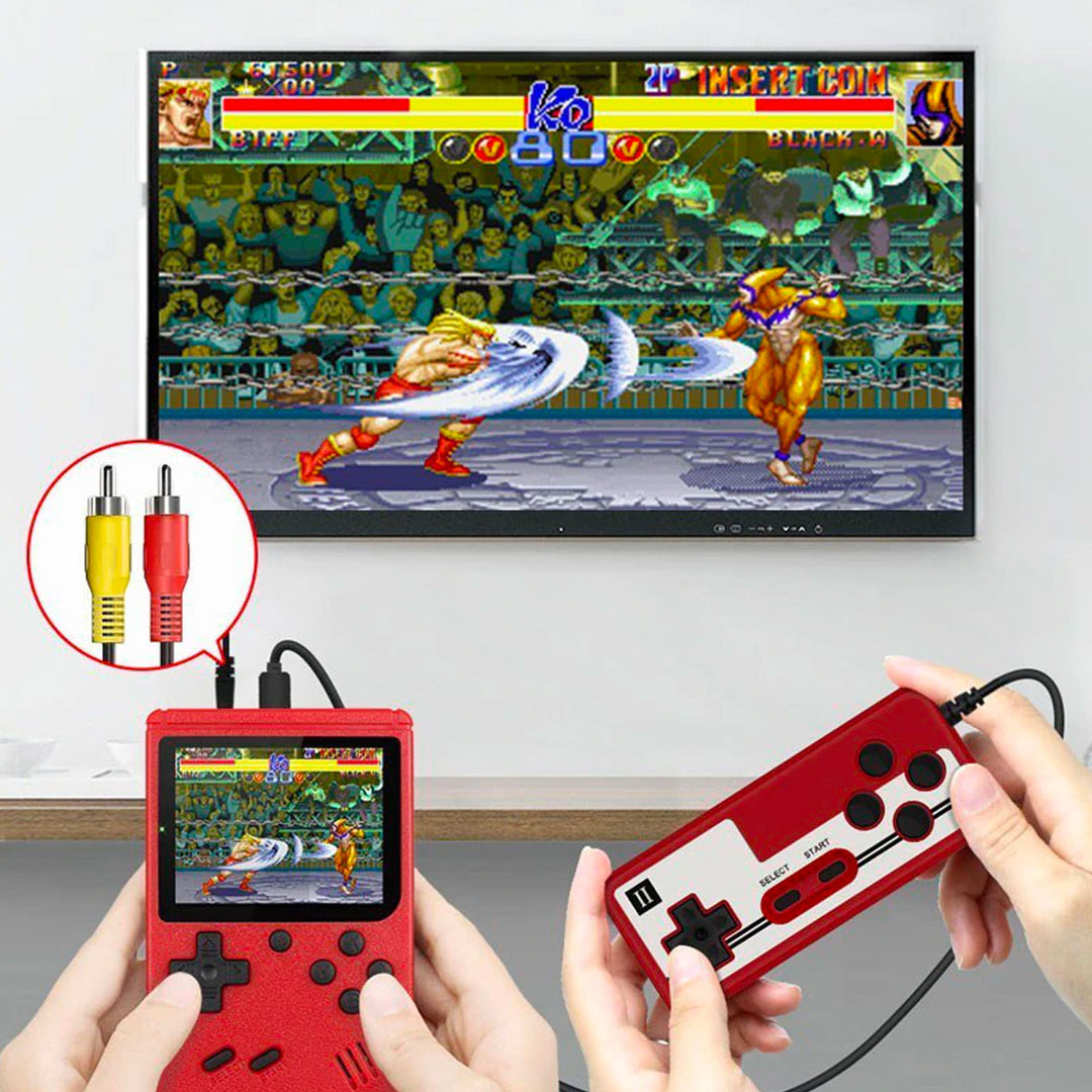 Gamexcape | 400-In-1 Retro Console + TV-Aansluiting - 2 Spelers-Elektronica/Gadgets-Calora-Rood-Calora