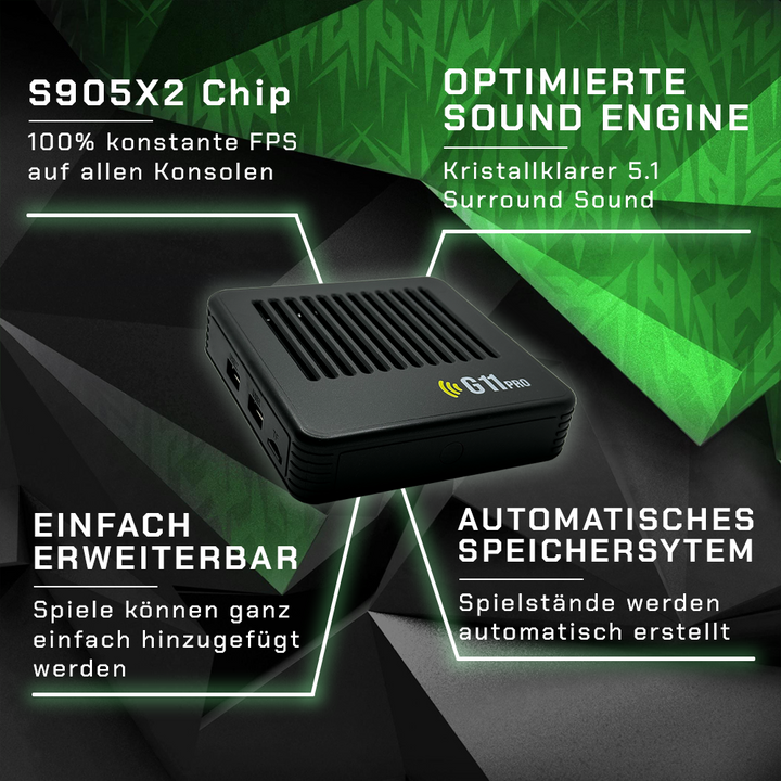 Gamexcape G11 Pro | Retro Gameconsole met Controllers-Elektronica/Gadgets-Calora-2 Spelers-Calora