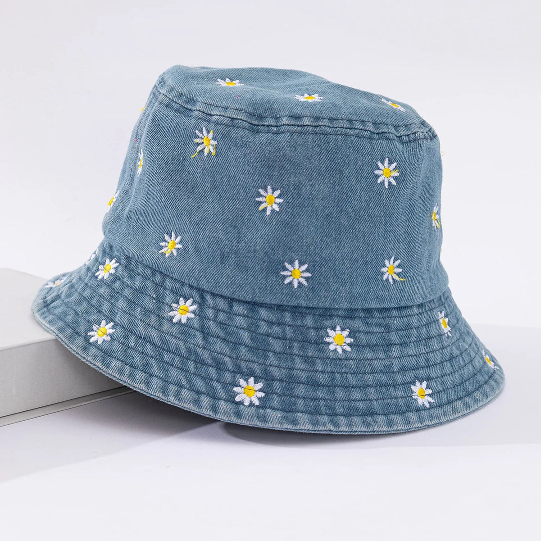 CALORA_ Geborduurd Vissershoed voor Dames met Bescherming tegen de Zon