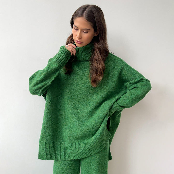 CALORA_ Gebreid Coltrui-Sweaterpak voor Dames met Losse Pasvorm