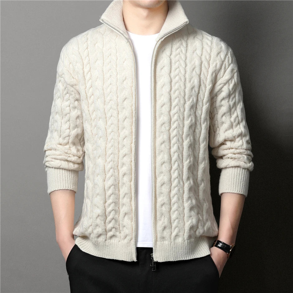 CALORA_ Gebreid warm vest voor heren