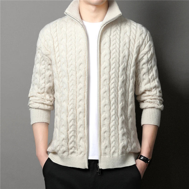 CALORA_ Gebreid warm vest voor heren