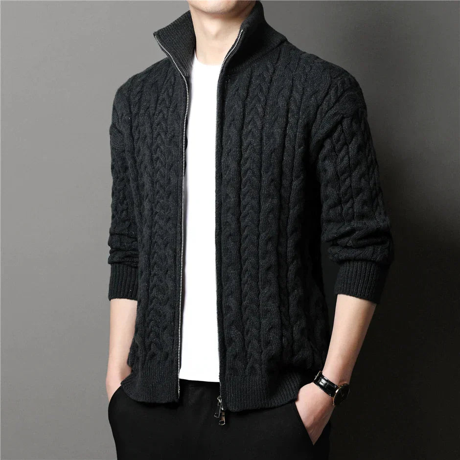 CALORA_ Gebreid warm vest voor heren