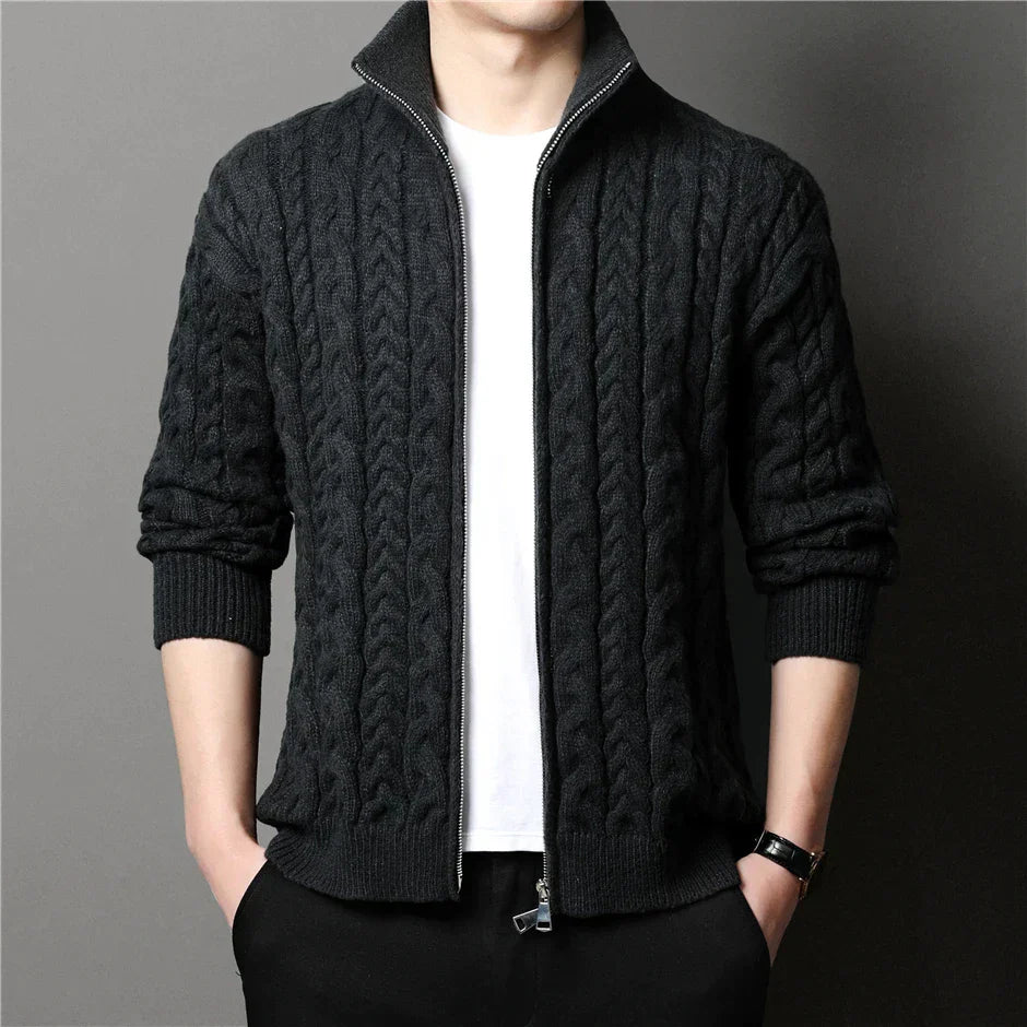 CALORA_ Gebreid warm vest voor heren