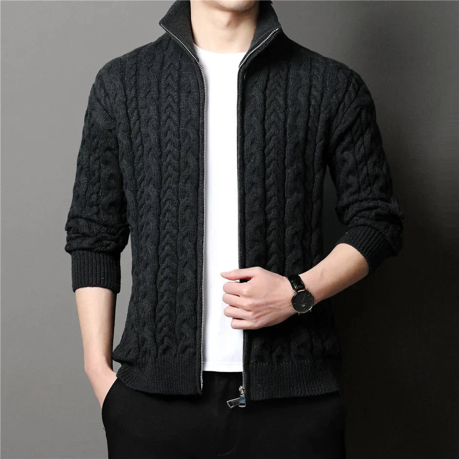 CALORA_ Gebreid warm vest voor heren