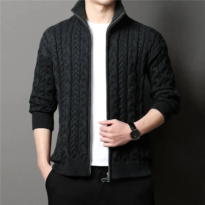 CALORA_ Gebreid warm vest voor heren