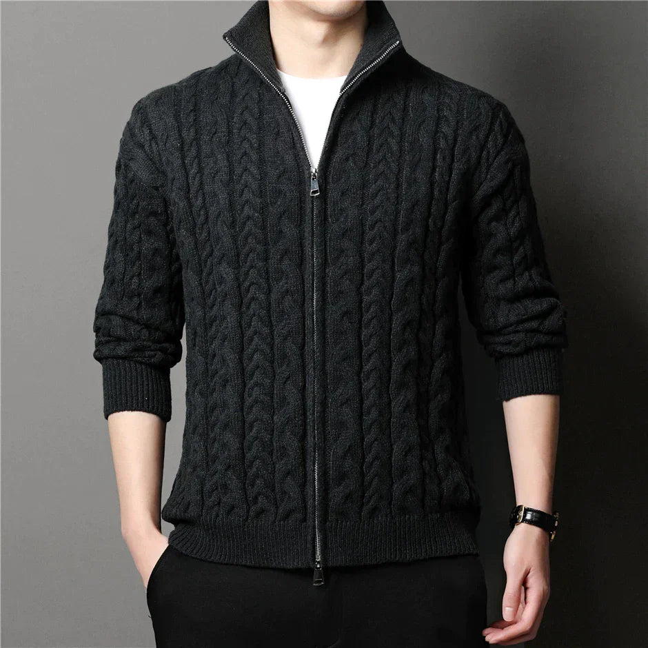 CALORA_ Gebreid warm vest voor heren